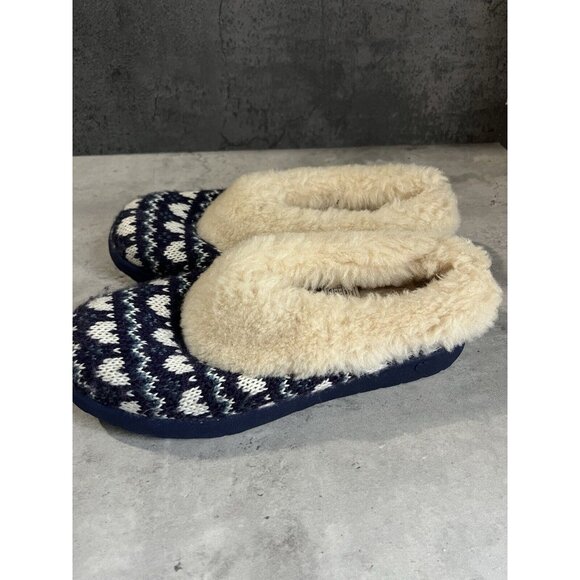 Women’s Ugg blue heart slip Ons shearling fur Lined Clogs size 6 - Picture 6 of 16